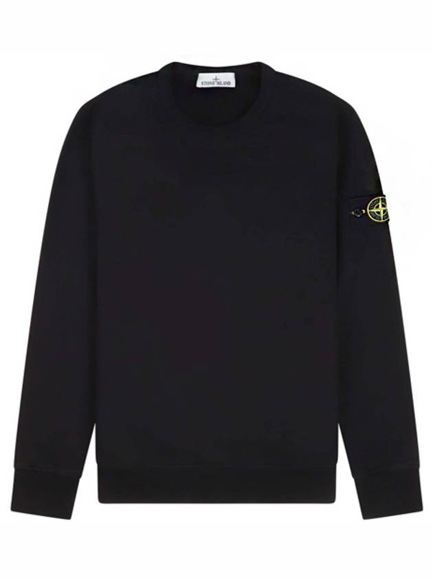 Wappen Patch Crew Neck Cotton Sweatshirt Black - STONE ISLAND - BALAAN 2