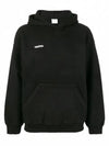 Inside Out Patch Logo Hoodie Black - VETEMENTS - BALAAN 1