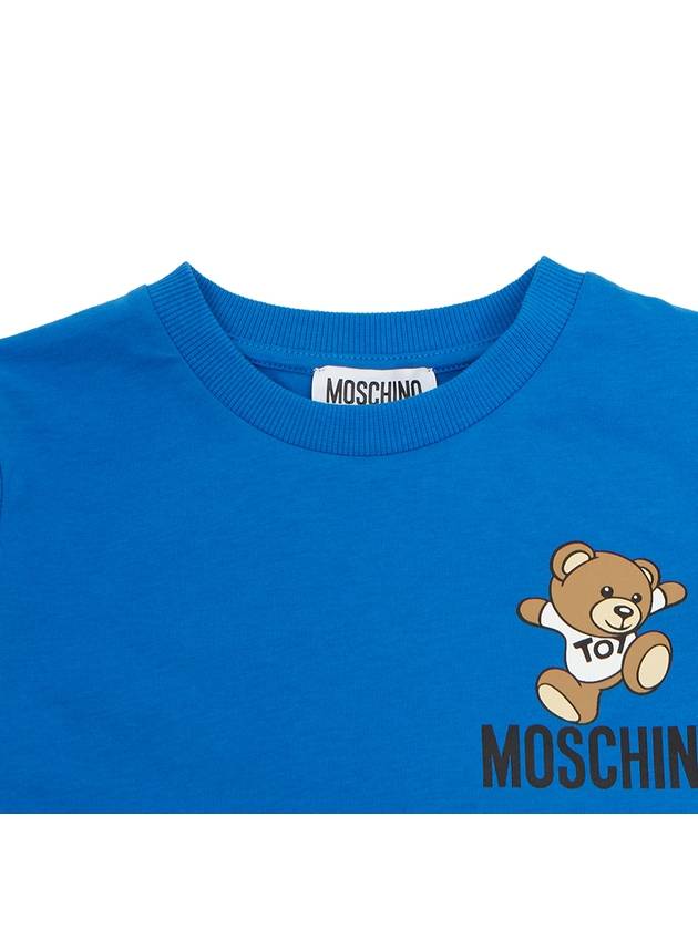 Kids short sleeved t shirt HUM04K LAA02 40289 Adults can wear - MOSCHINO - BALAAN 3