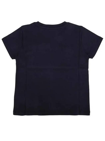 Moncler Junior 12 14 Logo Embroidered Short Sleeve T Shirt Navy - MONCLER - BALAAN 2