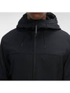 Men's Shell R Goggles Hooded Jacket Black - CP COMPANY - BALAAN 6