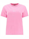 Micro Logo Short Sleeve T-Shirt Pink - MSGM - BALAAN 2