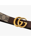 Double G Buckle Leather Belt Brown - GUCCI - BALAAN 3