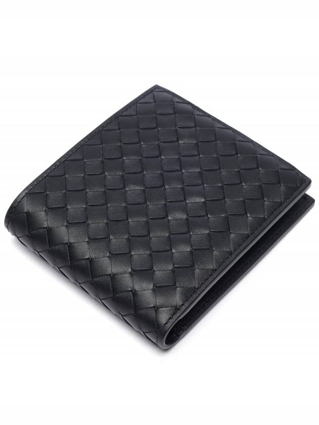 Intrecciato Calf Leather Half Wallet Black - BOTTEGA VENETA - BALAAN 6