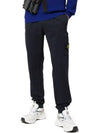 Men's Waffen Patch Pocket Jogger Pants Avio Blue - STONE ISLAND - BALAAN.