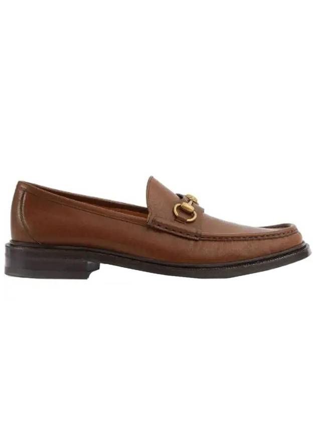 Men's Horsebit Square Toe Loafer Brown - GUCCI - BALAAN.