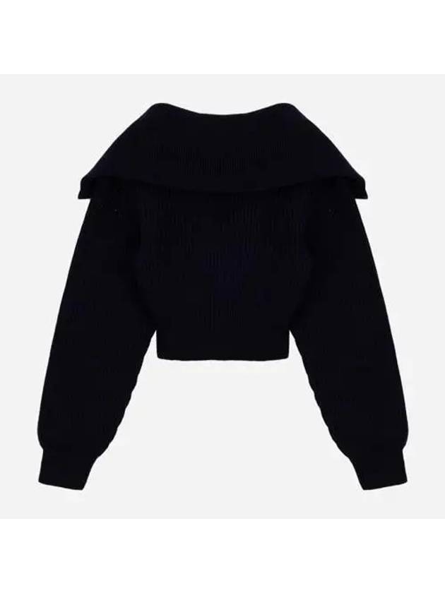 La maille Risoul knit top dark navy - JACQUEMUS - BALAAN 6