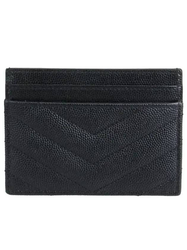 Gold Hardware Matelasse Caviar Leather Card Wallet Black - SAINT LAURENT - BALAAN 5