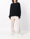 Face Patch Crew Neck Knit Top Black - ACNE STUDIOS - BALAAN 7