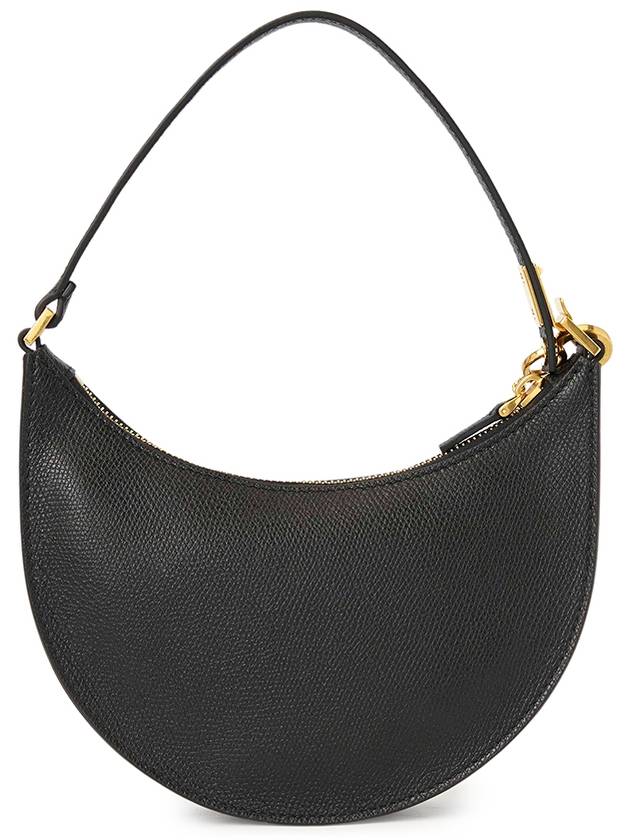 V Logo Hobo Leather Shoulder Bag Black - VALENTINO - BALAAN 5