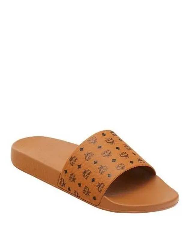 Monogram Print Rubber Slippers Slippers Brown - MCM - BALAAN 2