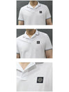 Stretch Cotton Pique Short Sleeve Polo Shirt White - STONE ISLAND - BALAAN 6