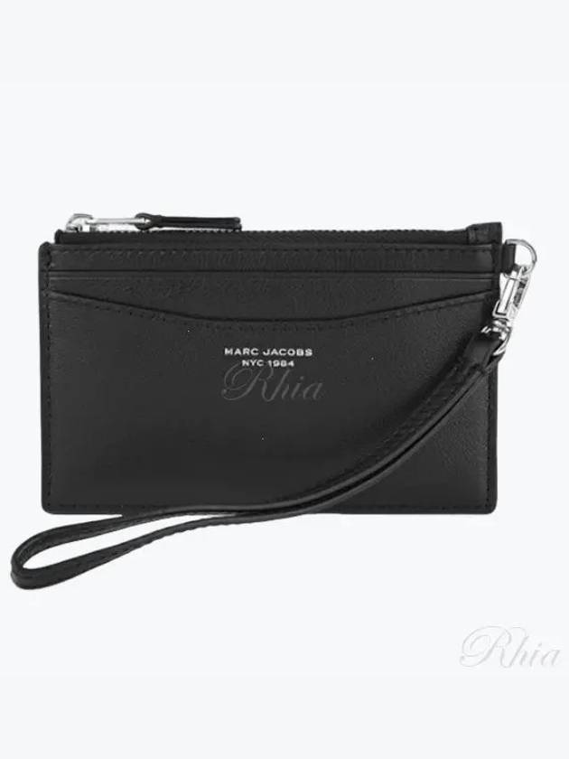 The Slim 84 Top Zip Wristlet Card Wallet Black - MARC JACOBS - BALAAN 2