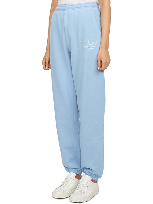 Print Cotton Track Pants Blue - SPORTY & RICH - BALAAN 3