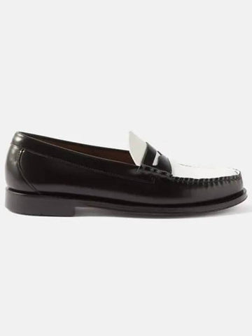 GH Bath Wejuns Larson Leather Loafers Black White BA11010H 001 - G.H. BASS - BALAAN 1