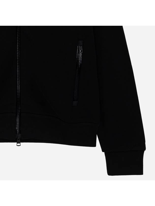 Men's Logo Hooded Zip-Up Black - MONCLER - BALAAN 4