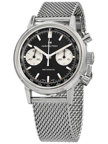 Hamilton Intra-Matic Chronograph Hand Wind Black Dial Men's Watch H38429130 - HAMILTON - BALAAN 1