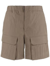 Cargo Bermuda Shorts Brown - FENDI - BALAAN 1