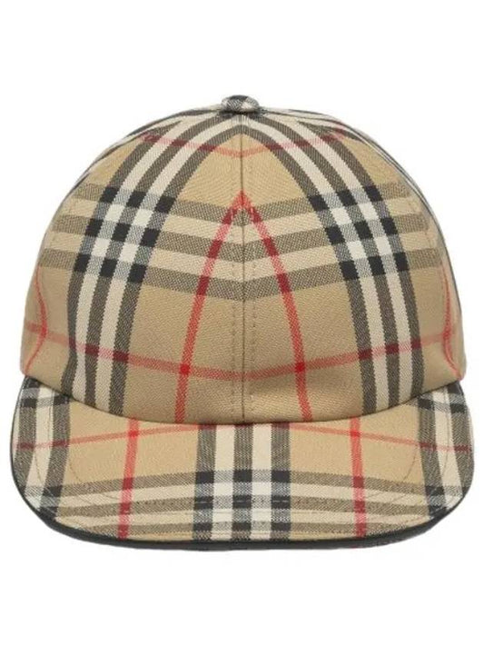 Vintage Cotton Ball Cap Beige Hat - BURBERRY - BALAAN 1