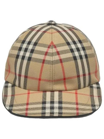 Vintage Cotton Ball Cap Beige Hat - BURBERRY - BALAAN 1