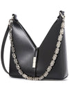 Mini Cut Out Box Chain Shoulder Bag Black - GIVENCHY - BALAAN 3