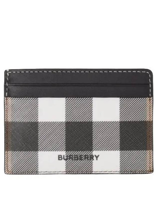 Check Print 2-tier Card Wallet Dark Burch Brown - BURBERRY - BALAAN 2