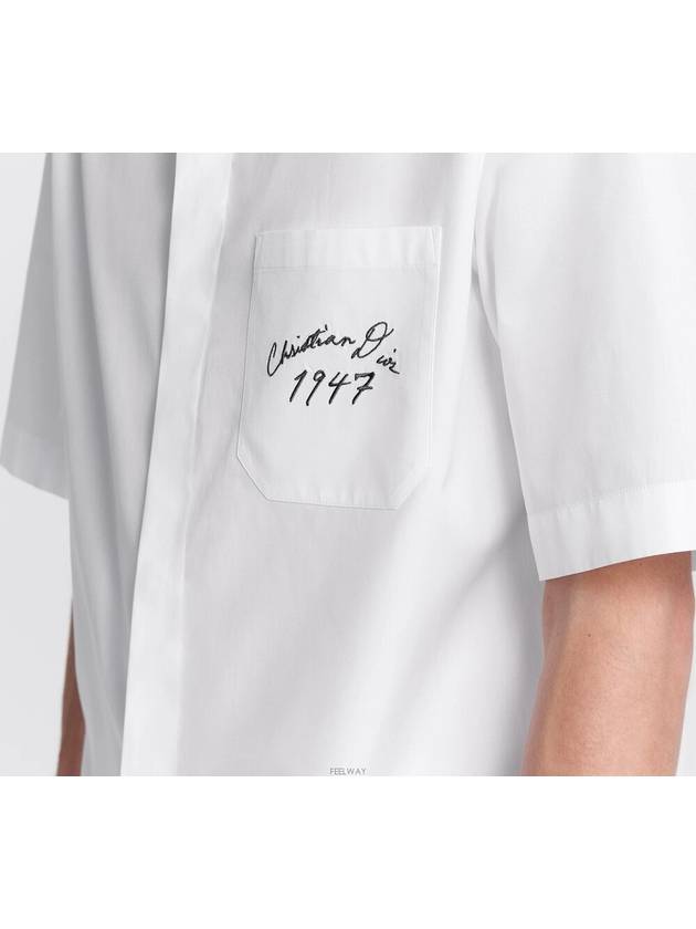 Handwriting 1947 Long Sleeve Shirt White - DIOR - BALAAN 3