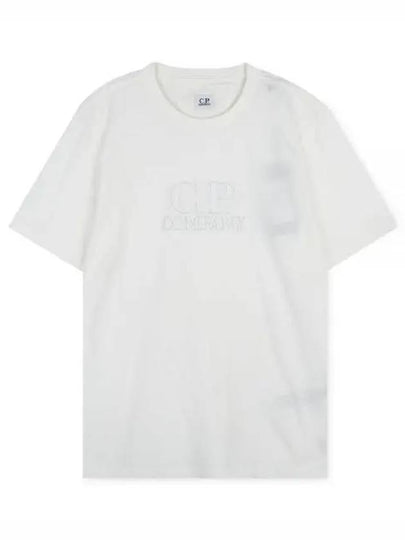 Logo Print Cotton Short Sleeve T-Shirt White - CP COMPANY - BALAAN 2