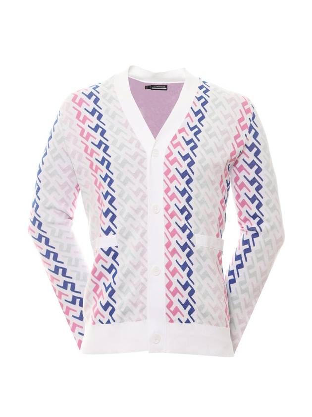 Men's Vice Pink Painting Bridge Knit Top White - J.LINDEBERG - BALAAN 1