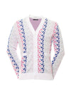 Men's Vice Pink Painting Bridge Knit Top White - J.LINDEBERG - BALAAN 1