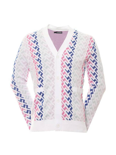 Men's Vice Pink Painting Bridge Knit Top White - J.LINDEBERG - BALAAN 1