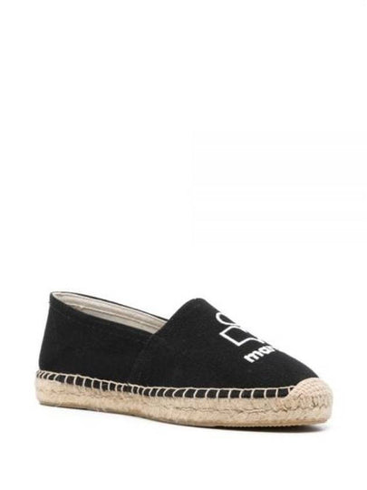 Canae Embroidered Logo Canvas Espadrilles Shoes Black - ISABEL MARANT - BALAAN 2