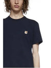 Fox Head Patch Classic Short Sleeve T-Shirt Navy - MAISON KITSUNE - BALAAN 4