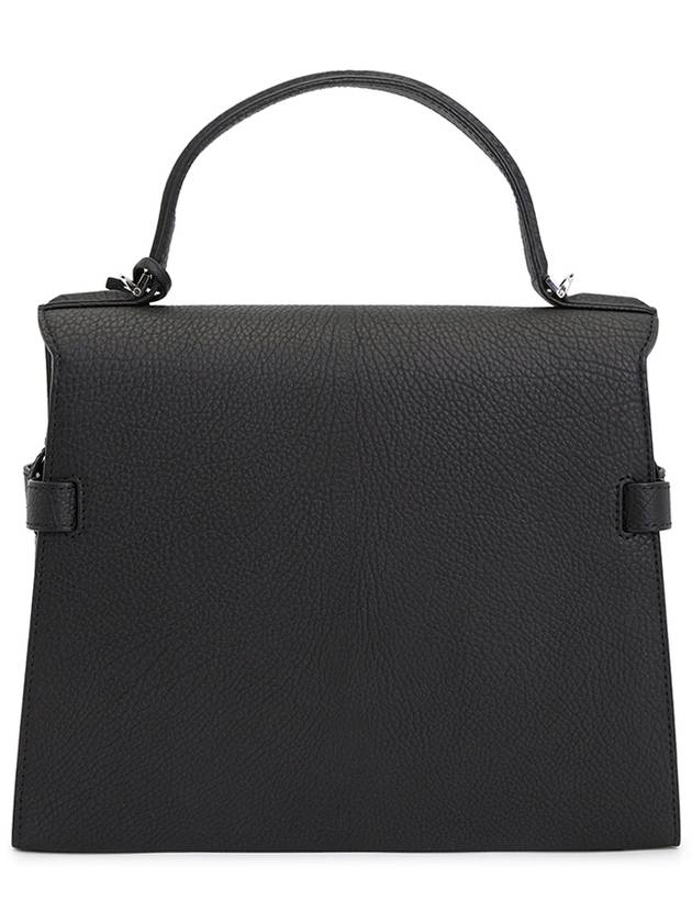 Tempete MM Crispy Calf Leather Tote Bag Black - DELVAUX - BALAAN 5