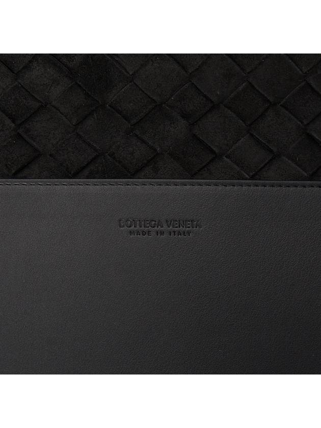 Intrecciato Calfskin Clutch Bag Black - BOTTEGA VENETA - BALAAN 8