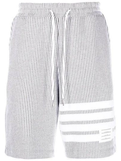 Seersucker Loopback 4-Bar Sweat Shorts Light Grey - THOM BROWNE - BALAAN 2