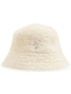 Heart Logo Blended Angora Bucket Hat Ivory - AMI - BALAAN 2