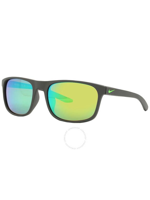 Nike Green Mirror Rectangular Unisex Sunglasses ENDURE M MI CW4650 355 59 - NIKE - BALAAN 3