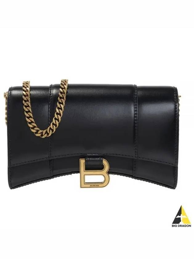 Hourglass Chain Mini Calfskin Cross Bag Black - BALENCIAGA - BALAAN 2