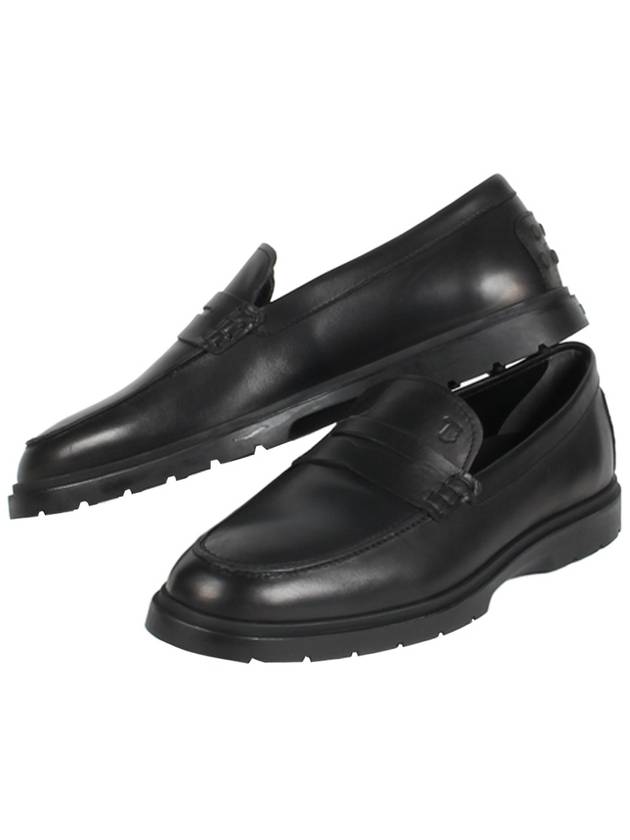 Men's Leather Penny Loafers Black - TOD'S - BALAAN 2