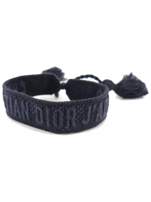 Logo Knot Bracelet Set Navy - DIOR - BALAAN 4