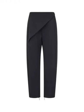 Women s Unbalanced Flap Silk Pants Black 270222 - GIORGIO ARMANI - BALAAN 1