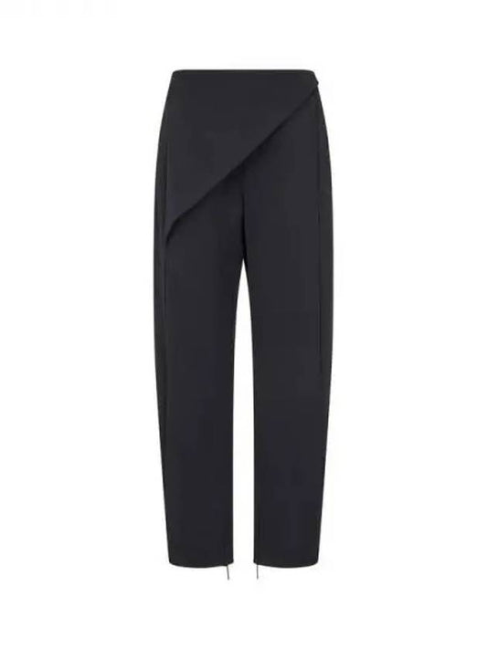 Women s Unbalanced Flap Silk Pants Black 270222 - GIORGIO ARMANI - BALAAN 1