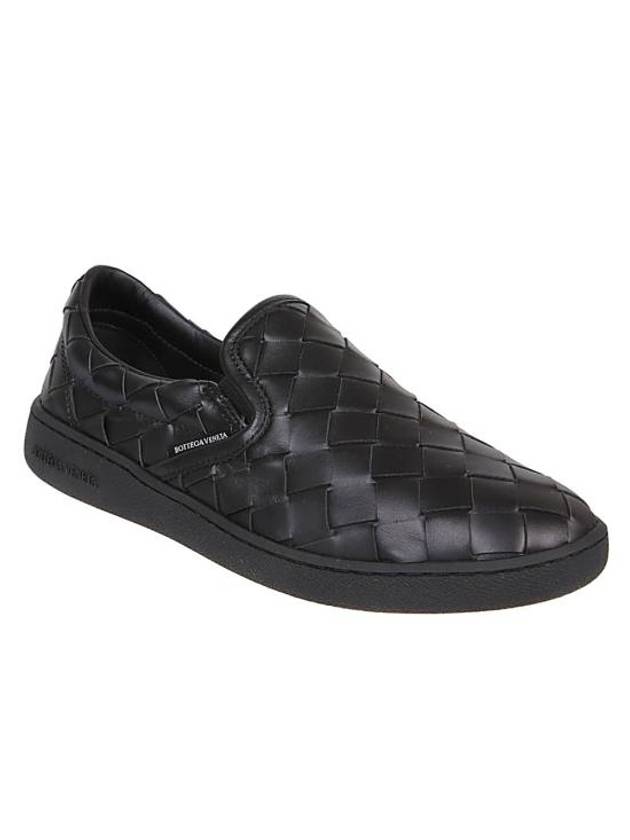 Sawyer Intrecciato Calfskin Slip-Ons Black - BOTTEGA VENETA - BALAAN 3