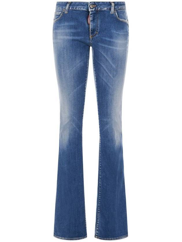 Women's Super Stretch Flare Jeans Blue - DSQUARED2 - BALAAN 1