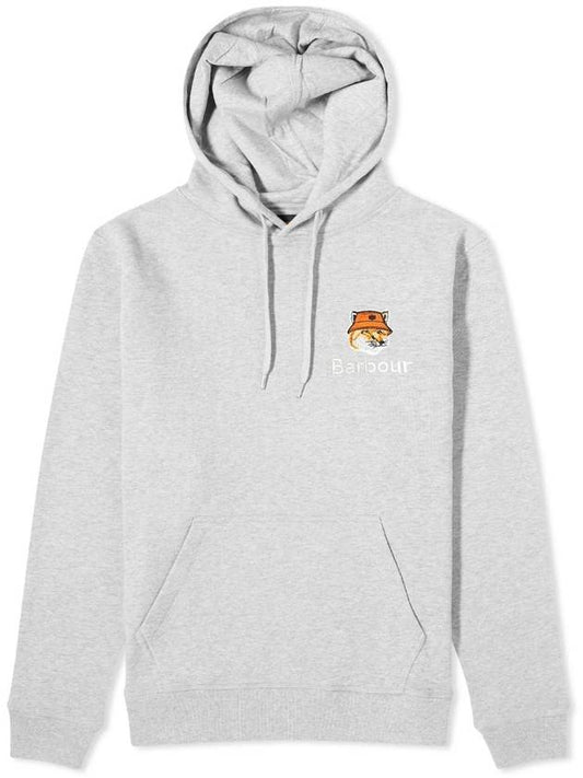 Fox Head Logo Hoodie Grey - BARBOUR - BALAAN 1