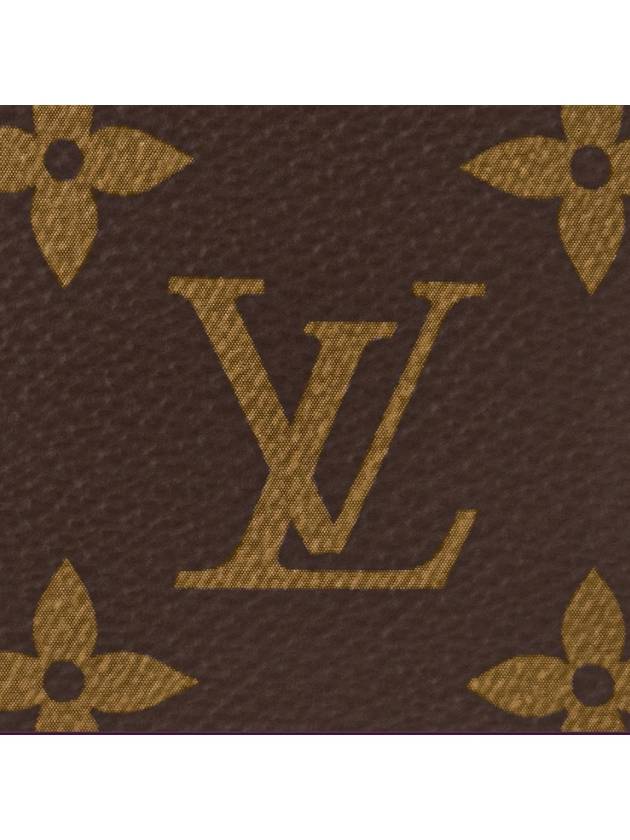 LV Big Logo Side-Up Monogram Grain Leather Card Wallet Brown - LOUIS VUITTON - BALAAN 7