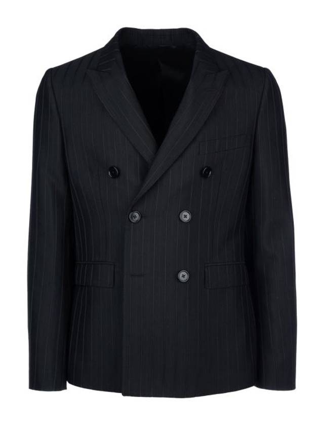 Carnaby Striped Wool Blazer Jacket Black - CELINE - BALAAN 2