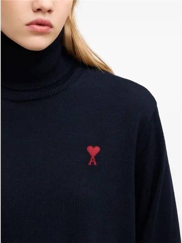 De Coeur Wool Turtleneck Black - AMI - BALAAN 5