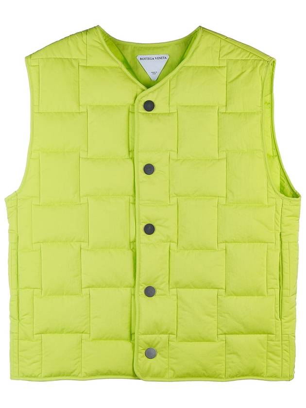 Women's Gillette Padded Vest Acid Kiwi - BOTTEGA VENETA - BALAAN.